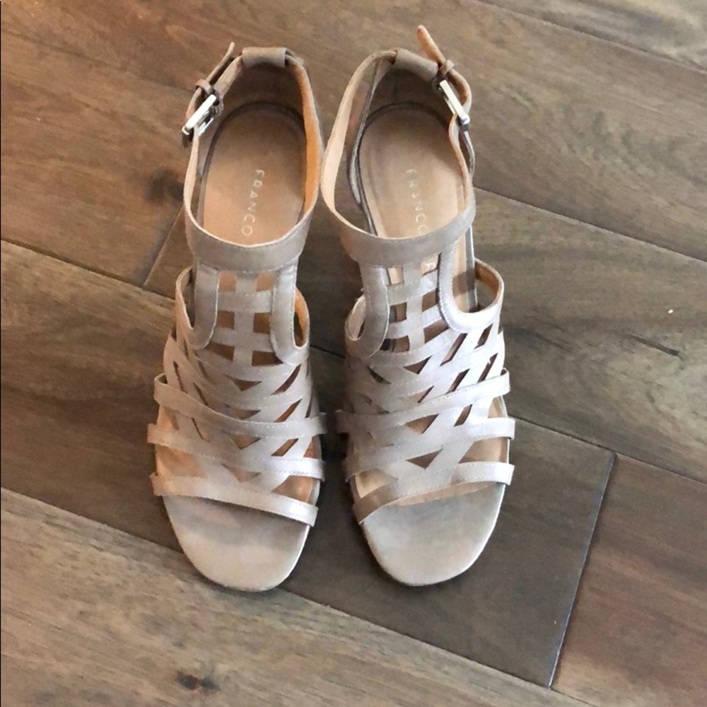 Franco sarto comfortable tan heels